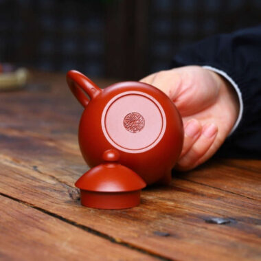 Full Handmade Yixing Zisha Small Teapot [De Zhong / Xishi / Dragon Egg] (Dahongpao – 100/140/140ml)