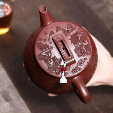 Yixing Zisha Teapot [Guan Jing Hanwa] (Hong Pi Long – 640ml)