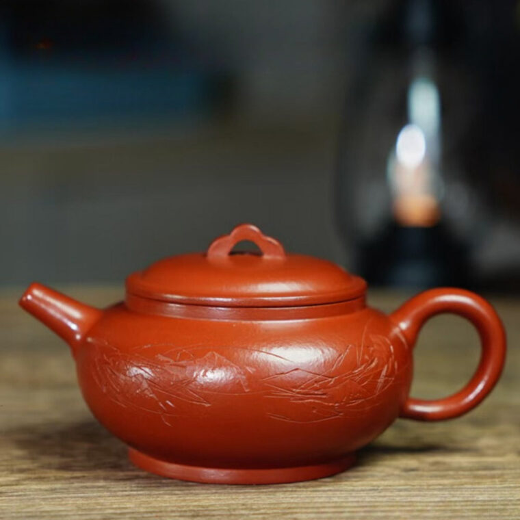 Full Handmade Yixing Zisha Teapot [Xiang Yun Pot] (Zhu Ni – 150ml)