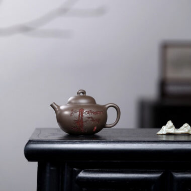 Yixing Zisha Teapot [Green Bamboo] (Qinghui Duan – 180ml)