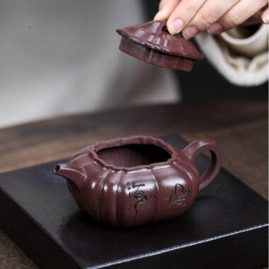 Full Handmade Yixing Zisha Teapot [Shan Hai] (Zi Ni – 150ml)