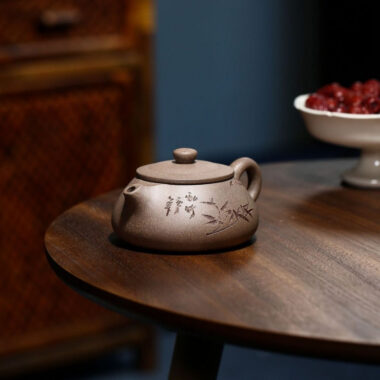 Yixing Zisha Teapot [Bamboo Shi Piao] (Qinghui Duan Ni – 200ml)
