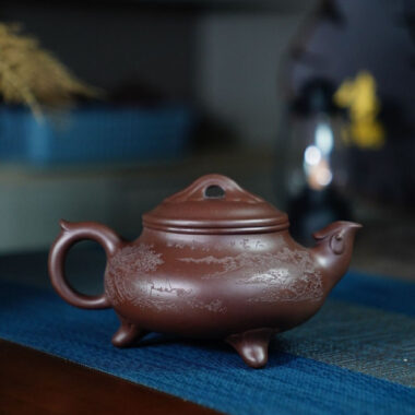 Full Handmade Yixing Zisha Teapot [Feng Wu Jiu Tian Pot] (Zi Ni – 300ml)