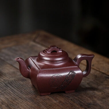 Full Handmade Yixing Zisha Teapot [Sifang Chang Le] (Zi Ni – 300ml)
