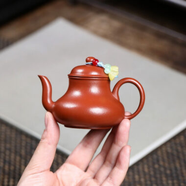 Yixing Zisha Teapot [Mini Si Ting] (Wrinkled Skin Zhu Ni – 100ml)