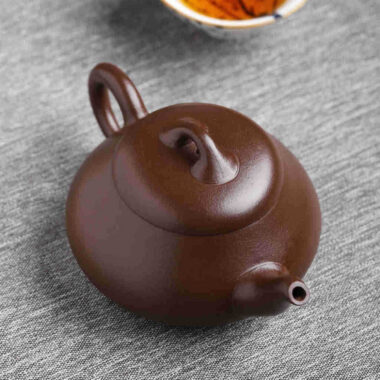 Full Handmade Yixing Zisha Teapot [Hantang Shi Piao Pot] (Zi Ni – 190ml)