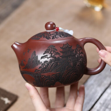Yixing Zisha Teapot [Qingxianju Xishi] (Long Xue Sha – 500ml)