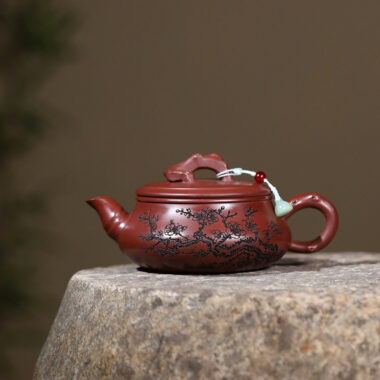 Yixing Zisha Teapot [Red Plum] (Long Xue Sha – 360ml)