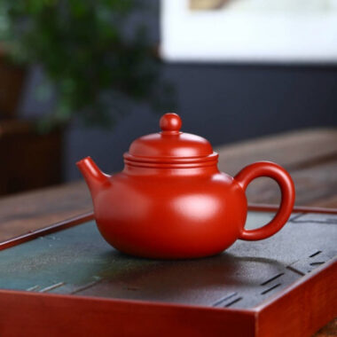 Full Handmade Yixing Zisha Teapot [Rong Tian Pot] (Dahongpao – 200ml)