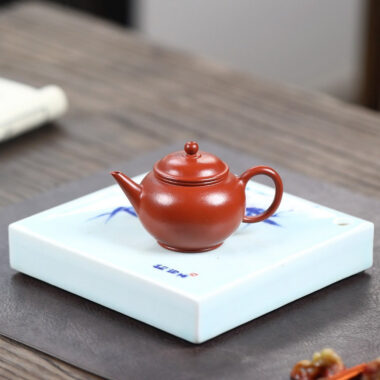 Yixing Zisha Teapot [Mini Shui Ping] (Wrinkled Skin Zhu Ni – 95ml)