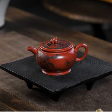 Full Handmade Yixing Zisha Teapot [Good Fortune] (Long Xue Sha – 200ml)