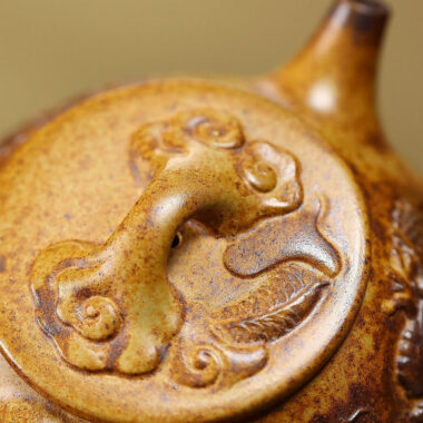Yixing Zisha Teapot [Dragon Shi Piao] (Longgu Jin Sha – 310ml)