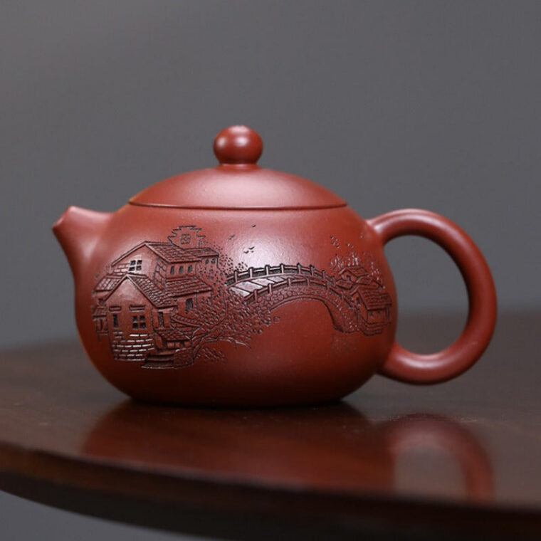 Full Handmade Yixing Zisha Teapot [Yi Jiangnan Xishi Pot] (Dahongpao – 200ml)