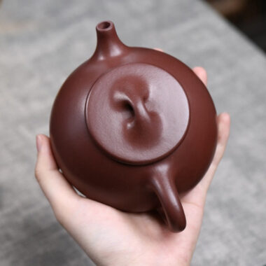 Full Handmade Yixing Zisha Teapot [Jingzhou Shi Piao Pot] (Zi Ni – 300ml)