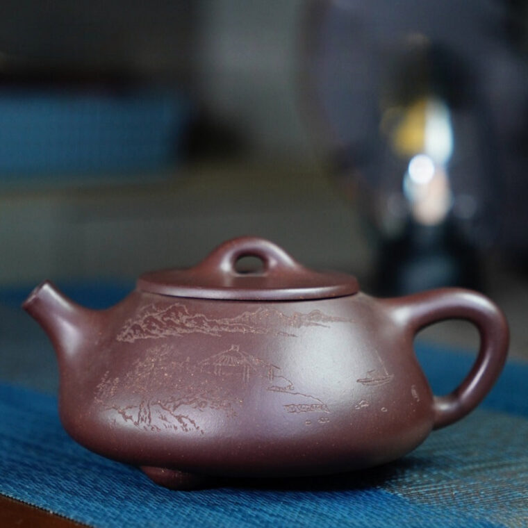 Full Handmade Yixing Zisha Teapot [Jingzhou Shi Piao Pot – Fragrance] (Zi Ni – 300ml)