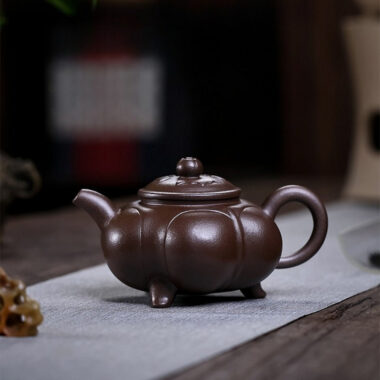 Full Handmade Yixing Zisha Teapot [Sanzu Ruyi] (Baoshan Zi Ni – 300ml)
