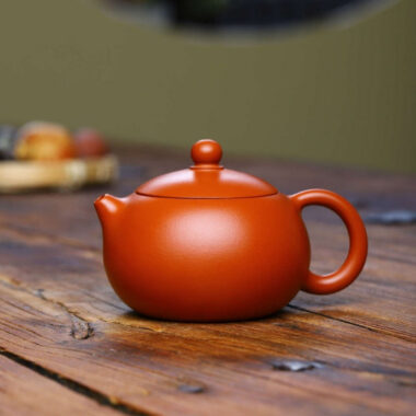 Full Handmade Yixing Zisha Teapot [Xishi Pot] (Zhao Zhuang Zhu Ni – 170ml)