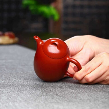 Full Handmade Yixing Zisha Teapot [Qin Quan Pot] (Dahongpao – 180ml)