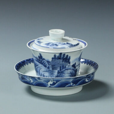 Ancient Celadon Style Ceramic [Jinxiu Heshan] Sancai Gaiwan Set 190ml