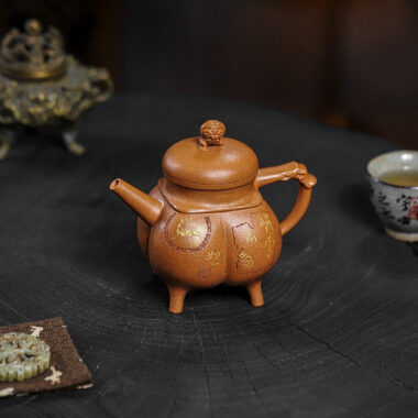Full Handmade Yixing Zisha Teapot [Shenzhou Fuding] (Jin Jiang Po Ni – 320ml)