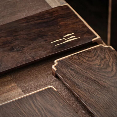 Ebony Copper Frame Tea Tray