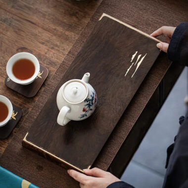 Ebony Copper Frame Tea Tray