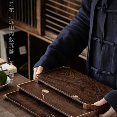 Ebony Copper Frame Tea Tray