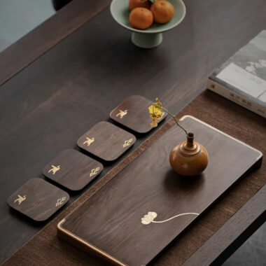 Ebony Copper Frame Tea Tray