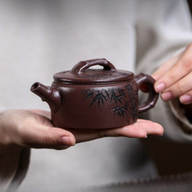 Full Handmade Yixing Zisha Teapot [Xiang Zhu] (30 Mu Zi Ni – 160ml)