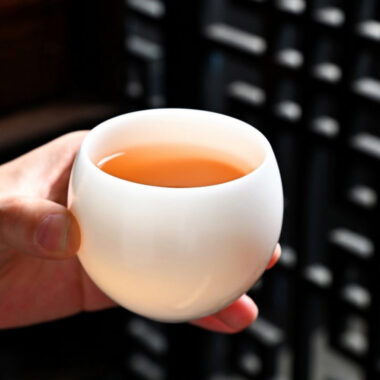 Ice Jade White Porcelain [Dragon Egg] Tea Cup 130ml