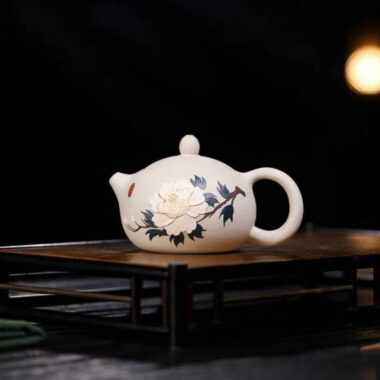 Yixing Zisha Teapot [Peony Xishi] (Bai Duan Ni – 230ml)