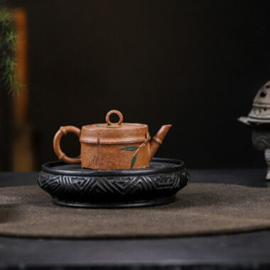 Full Handmade Yixing Zisha Teapot [Zhu Jie Pot] (Jin Jiang Po Ni – 90ml)