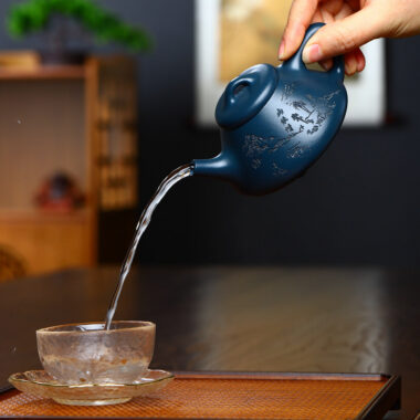 Yixing Zisha Teapot [Fengming Ziye Shi Piao] (Tian Qing Ni – 180ml)