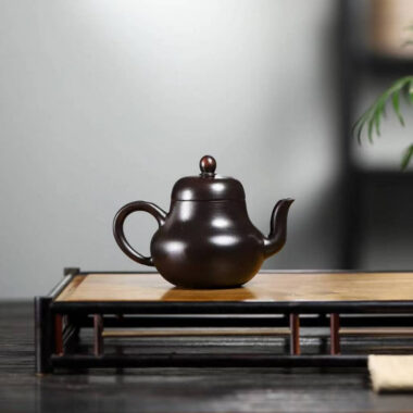 Yixing Zisha Teapot [Si Ting] (Dahongpao Ashed Black – 170ml)