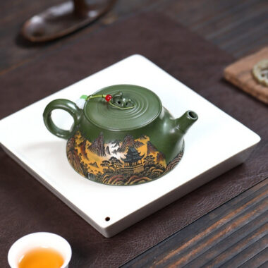 Yixing Zisha Teapot [Mountains & Rivers] (Lu Ni – 230ml)