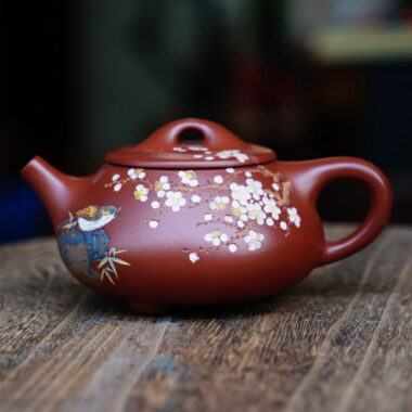 Full Handmade Yixing Zisha Teapot [Jingzhou Shi Piao Pot] (Dahongpao – 280ml)