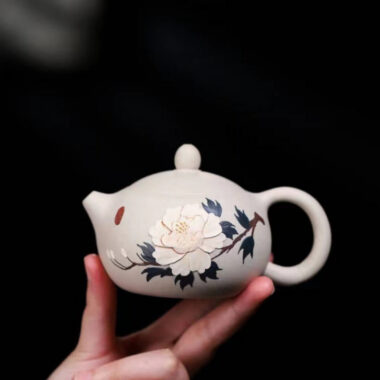 Yixing Zisha Teapot [Peony Xishi] (Bai Duan Ni – 230ml)
