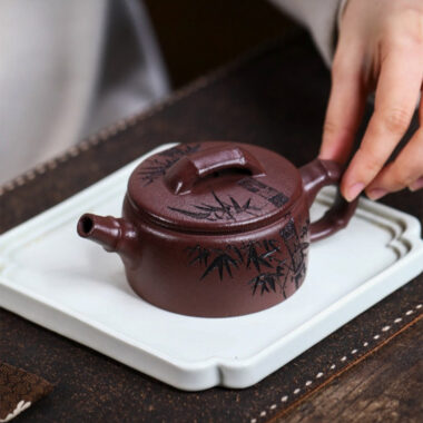 Full Handmade Yixing Zisha Teapot [Xiang Zhu] (30 Mu Zi Ni – 160ml)