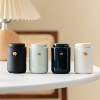 Ceramic Tea Jar | Tea Caddy | Mini Travel Tea Caddy [Somersault Cloud] 90ml