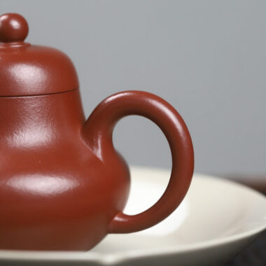 Full Handmade Yixing Zisha Teapot [Si Ting Pot] (Dahongpao – 115ml)