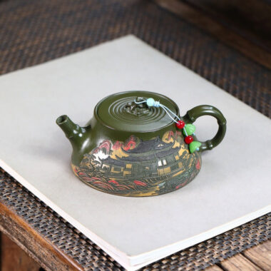 Yixing Zisha Teapot [Jiangnan Chun Yun] (Lu Ni – 170ml)