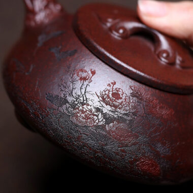 Yixing Zisha Teapot [Ruyi Shi Piao] (Tie Xie Hong Sha – 280ml)
