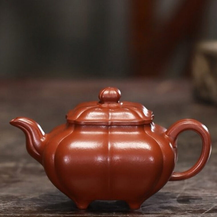 Full Handmade Yixing Zisha Teapot [Jin Nang Chuan Lu Pot] (Dahongpao – 190/280ml)