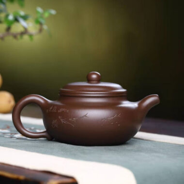 Full Handmade Yixing Zisha Teapot [Fanggu Pot] (Zi Ni – 310ml)