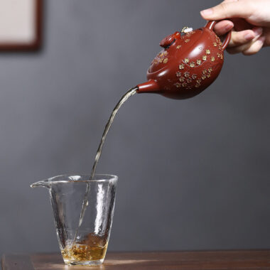 Yixing Zisha Teapot [Plum Blossom Wanyu] (Dahongpao – 220ml)
