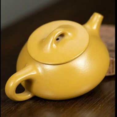 Yixing Zisha Teapot [Mini Jingzhou Shi Piao] (Huangjin Zhu Ni – 100ml)