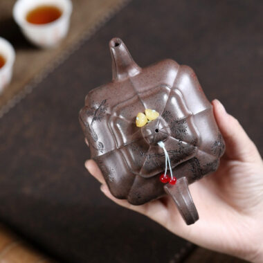 Yixing Zisha Teapot [Sifang Chuan Lu Pot] (Qinghui Duan Firewood Fired – 270ml)