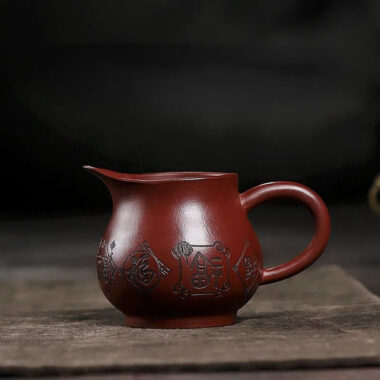 Full Handmade Yixing Zisha Master Tea Cup Fair Cup Set [Good Luck]