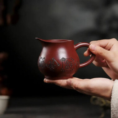 Full Handmade Yixing Zisha Master Tea Cup Fair Cup Set [Good Luck]