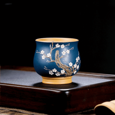 Full Handmade Yixing Zisha Master Tea Cup Gift Set [Flowers Bloom]